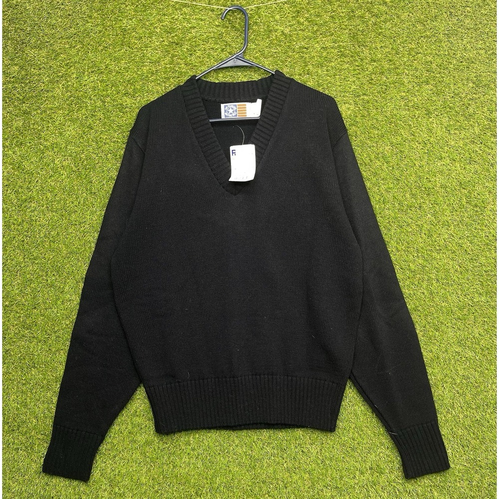 Vintage San Francisco Knitting Mills Inc. Cardigan Sweater Mens Large Navy Blue